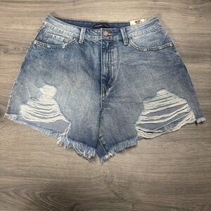 Sincerely Jules Light Blue Distressed Jean Shorts